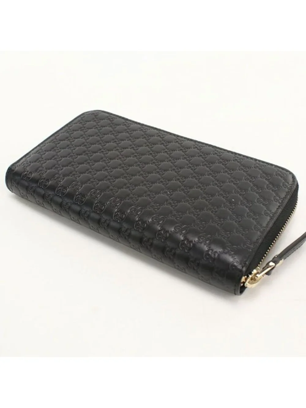 Gucci Micro Guccissima Wallet Zip Around Leather